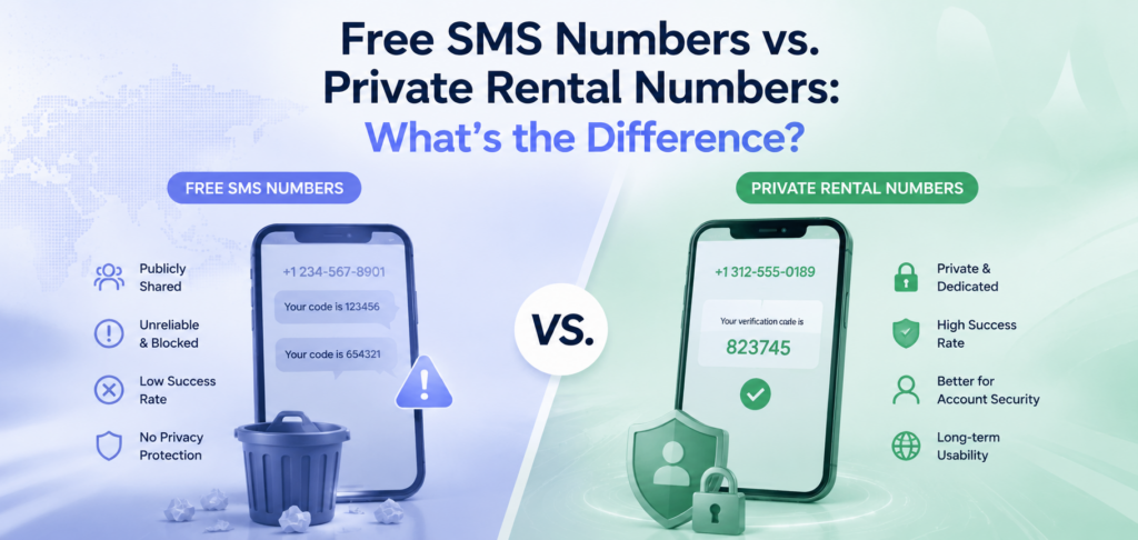Free SMS Numbers vs. Private Rental Numbers